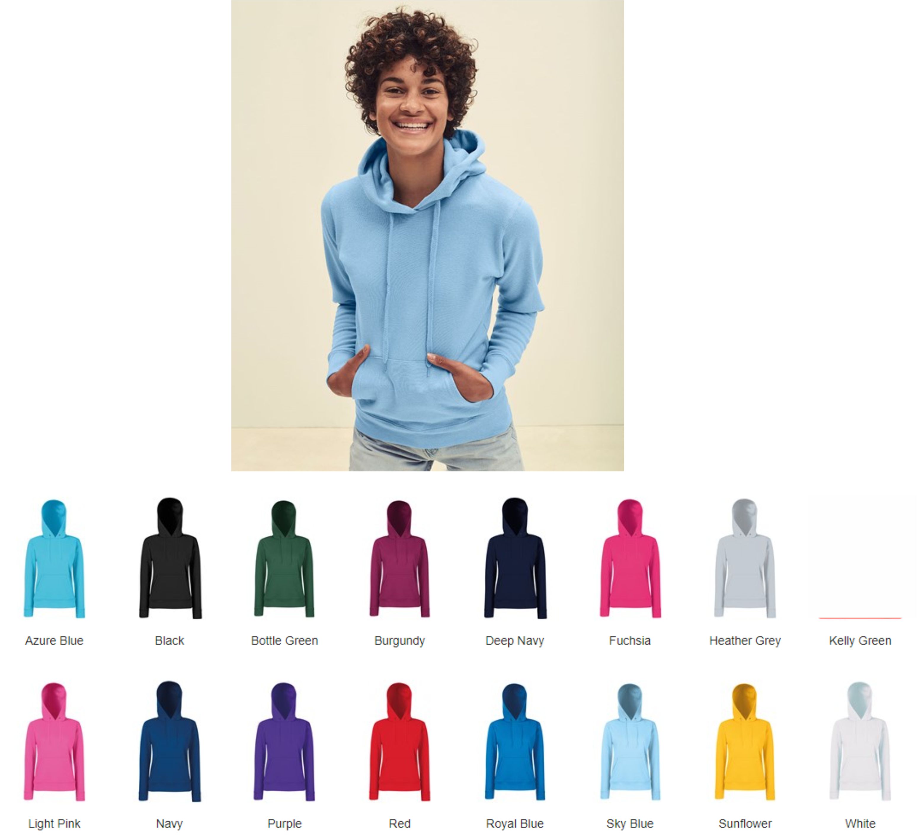 Fruit of the Loom SS68 Classic Lady Fit Hooded Sweat